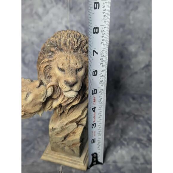 Vintage Mill Creek Studio Lion Lioness Sculpture Statue Signed Slockbower - Picture 10 of 13